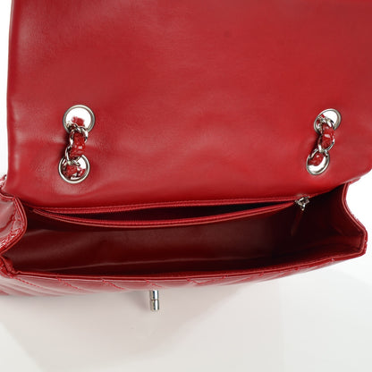 Chanel Patent Chevron Medium Single Flap Red 6 of 9