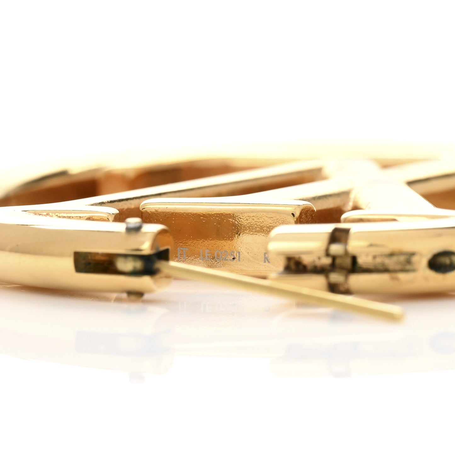 Metal Louise Hoop Earrings Gold