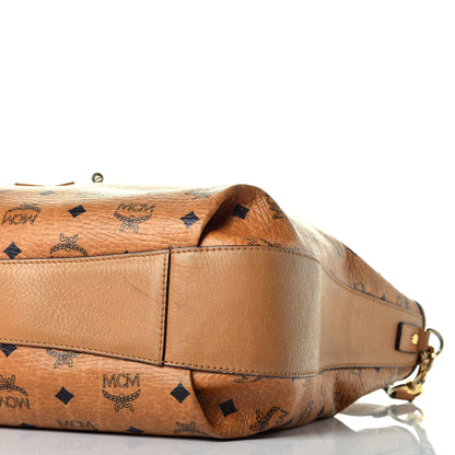 MCM Visetos Medium Drawstring Shopper Cognac 9 of 9