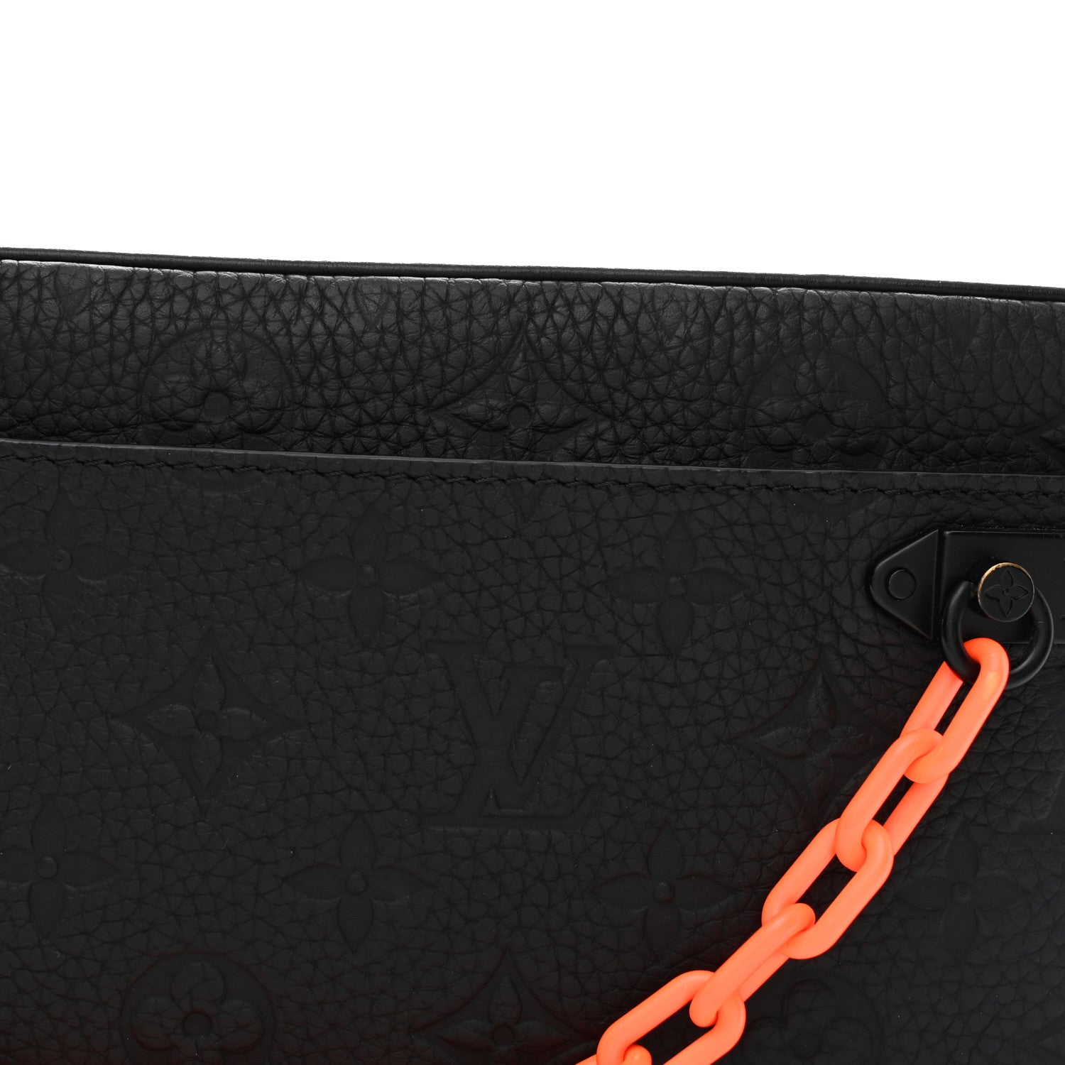 Louis Vuitton Taurillon Monogram Uniformes Solar Ray Soft Pochette Volga Belt Bag Black 7 of 9