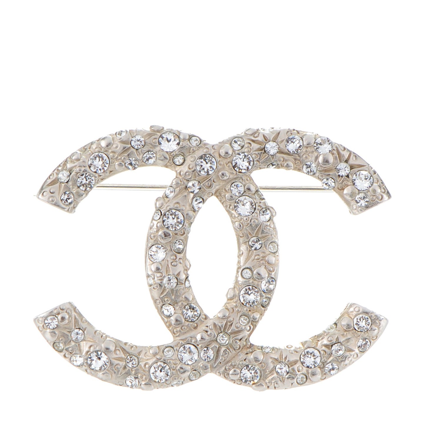 Crystal CC Brooch Silver