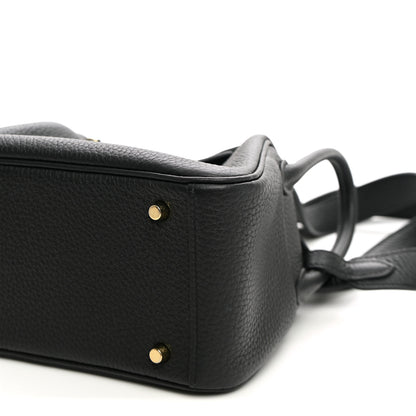 Hermes Taurillon Clemence Mini Lindy 20 Black 10 of 10