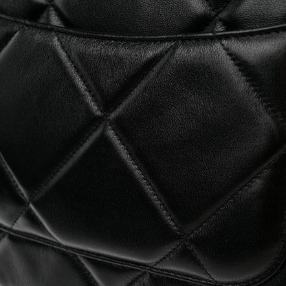 Chanel Goatskin Quilted Large Chanel 19 Pouch Black 9 of 11