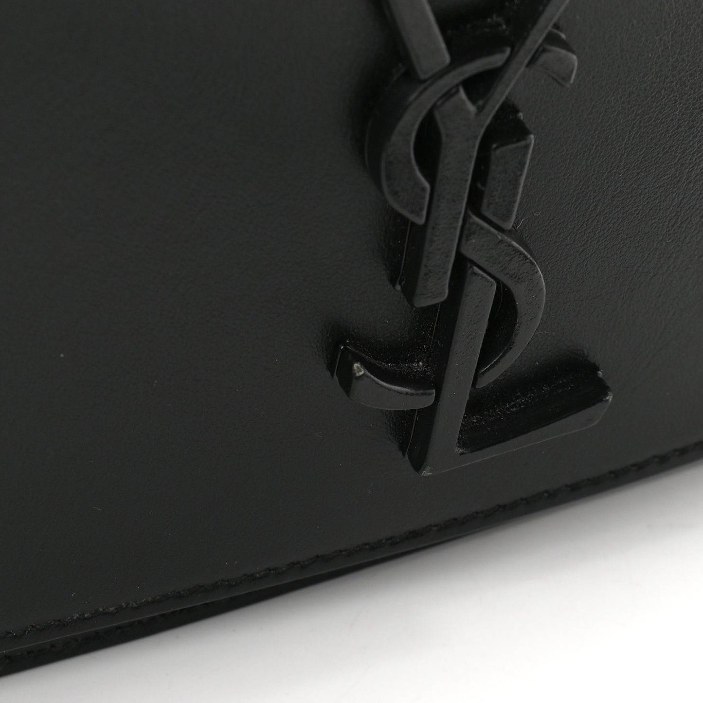 Smooth Calfskin Small Spontini Saddle Bag Black