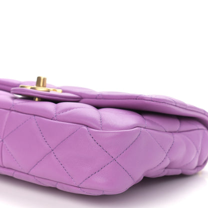 Chanel Lambskin Quilted Small CC Funky Town Flap Purple 10 of 11