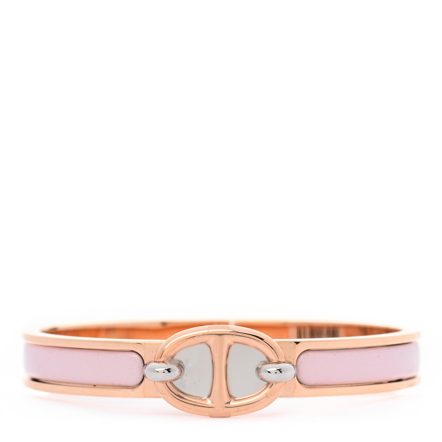 Hermes Enamel Mini Clic Chaine d'Ancre Bracelet PM Rose Candeur 1 of 6