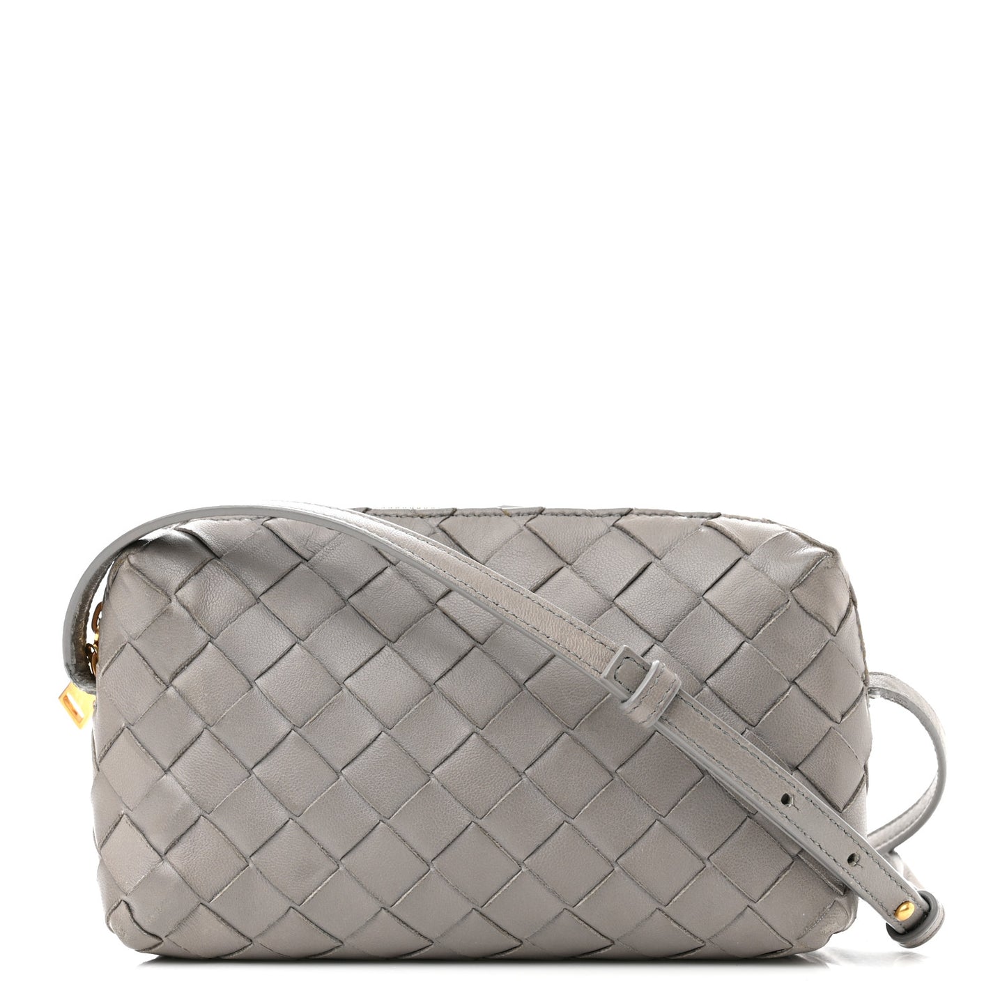 Nappa Intrecciato Nodini Mini Crossbody Grey