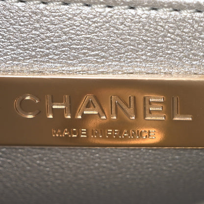 Chanel Mirror Calfskin Metallic Calfskin Quilted Hollywood Boulevard Mini Flap With Star Coin Purse Silver 7 of 12