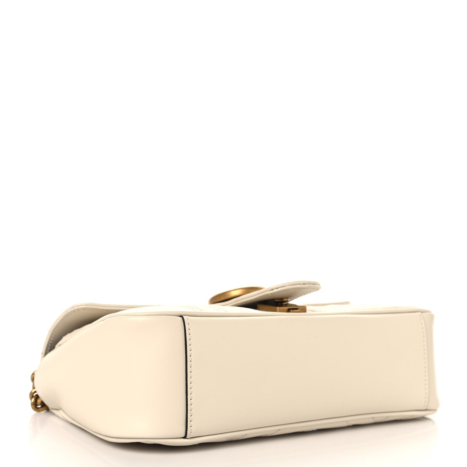 Gucci Calfskin Matelasse Small GG Marmont Shoulder Bag White 4 of 10