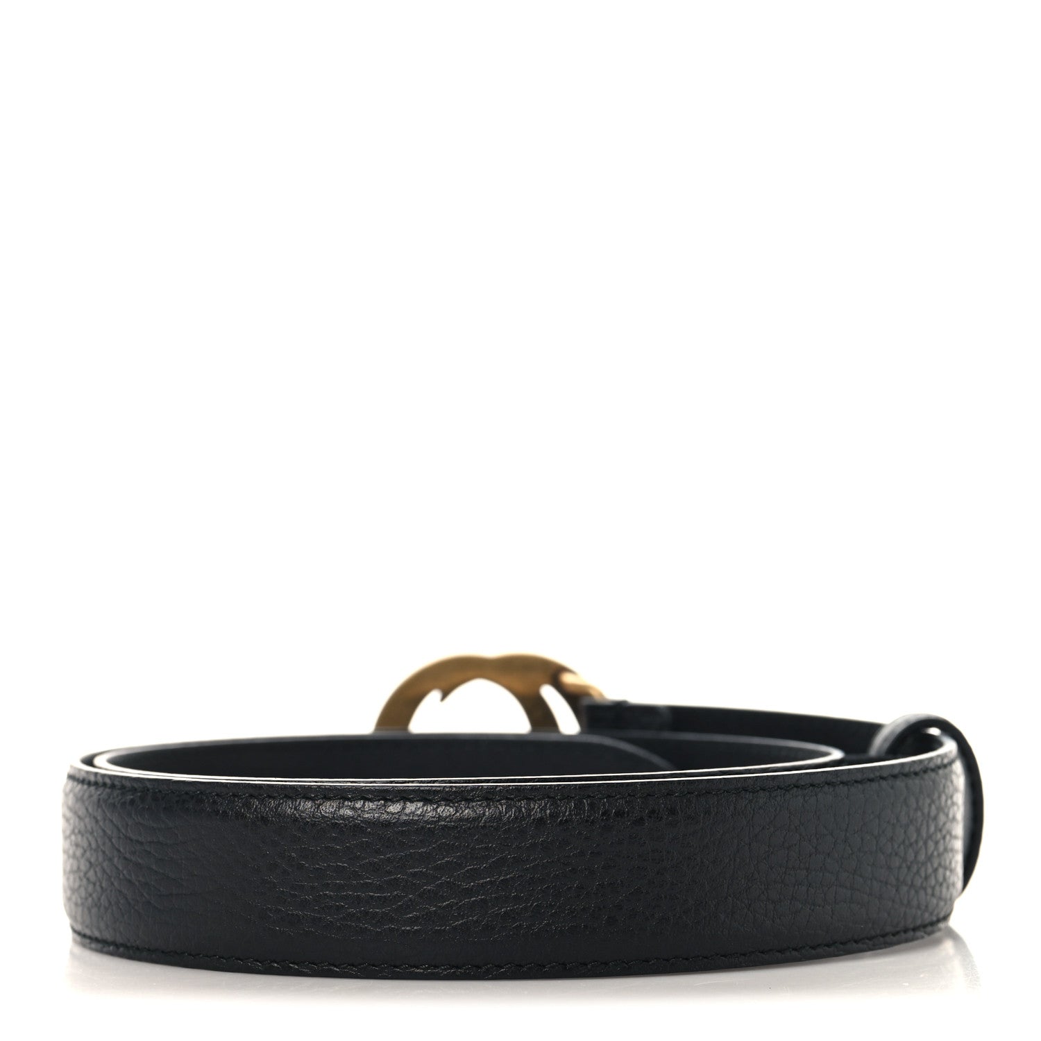 Gucci Calfskin Mens Interlocking G Belt 75 30 Black 2 of 5