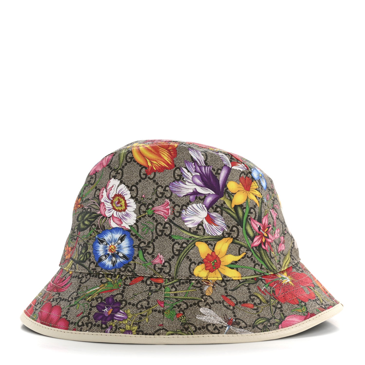 Gucci GG Supreme Monogram Flora Fedora Hat L White 4 of 9