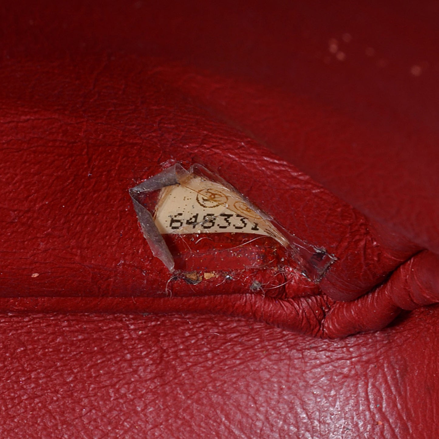 Lambskin Perforated Medium Single Flap Bag Red Beige