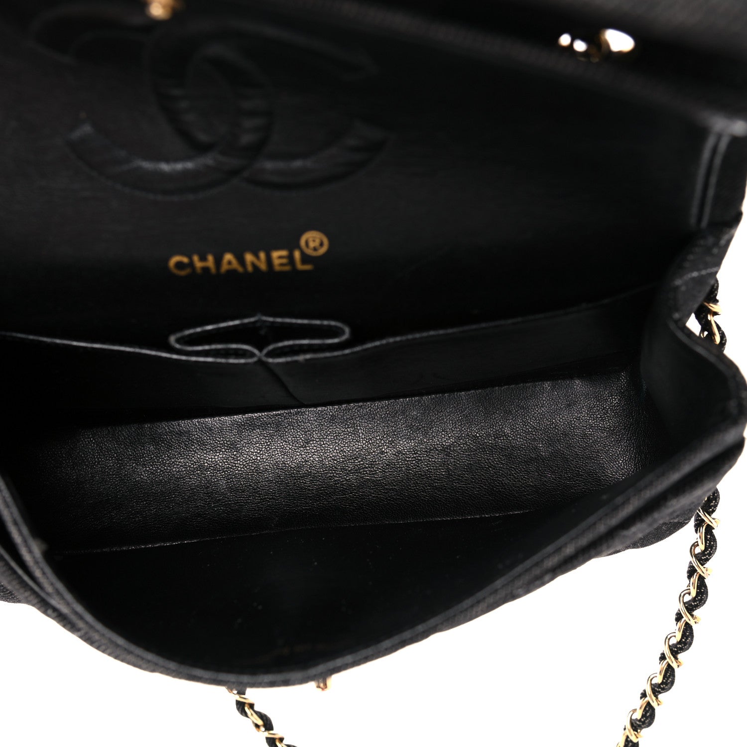 Chanel Denim Quilted Medium Double Flap Black 7 of 13