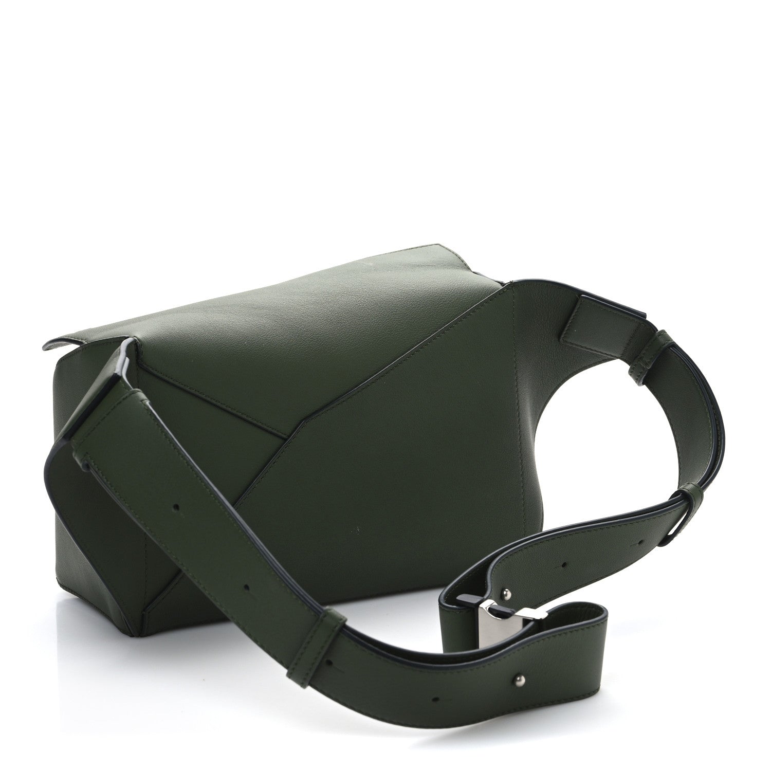 Loewe Calfskin Small Puzzle Bumbag Hunter Green 3 of 11