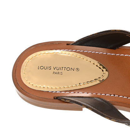 Louis Vuitton Monogram Sunny Flat Thong Sandals 38 Brown 7 of 8