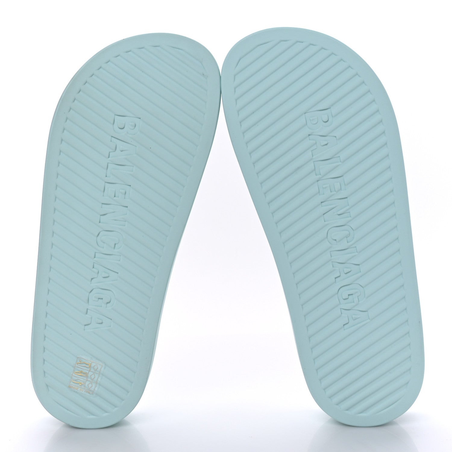 Balenciaga Rubber Womens Chunky Slide Sandals 40 Green Aqua 5 of 6