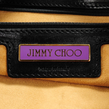 Jimmy Choo Calfskin Suede Shoulder Bag Black 6 of 7