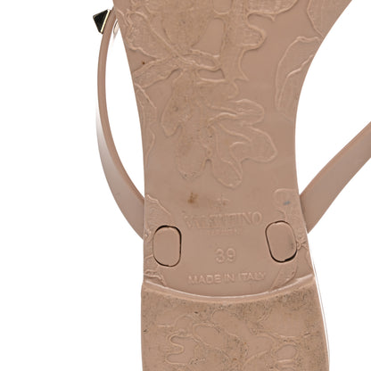Valentino Garavani PVC Jelly Rockstud Bow Thong Sandals 39 Poudre 8 of 12