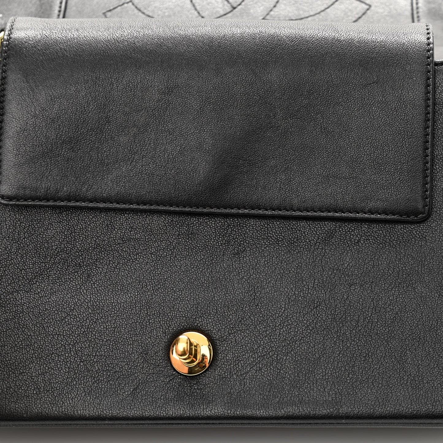 Sheepskin Quilted Vintage Mademoiselle Flap Black