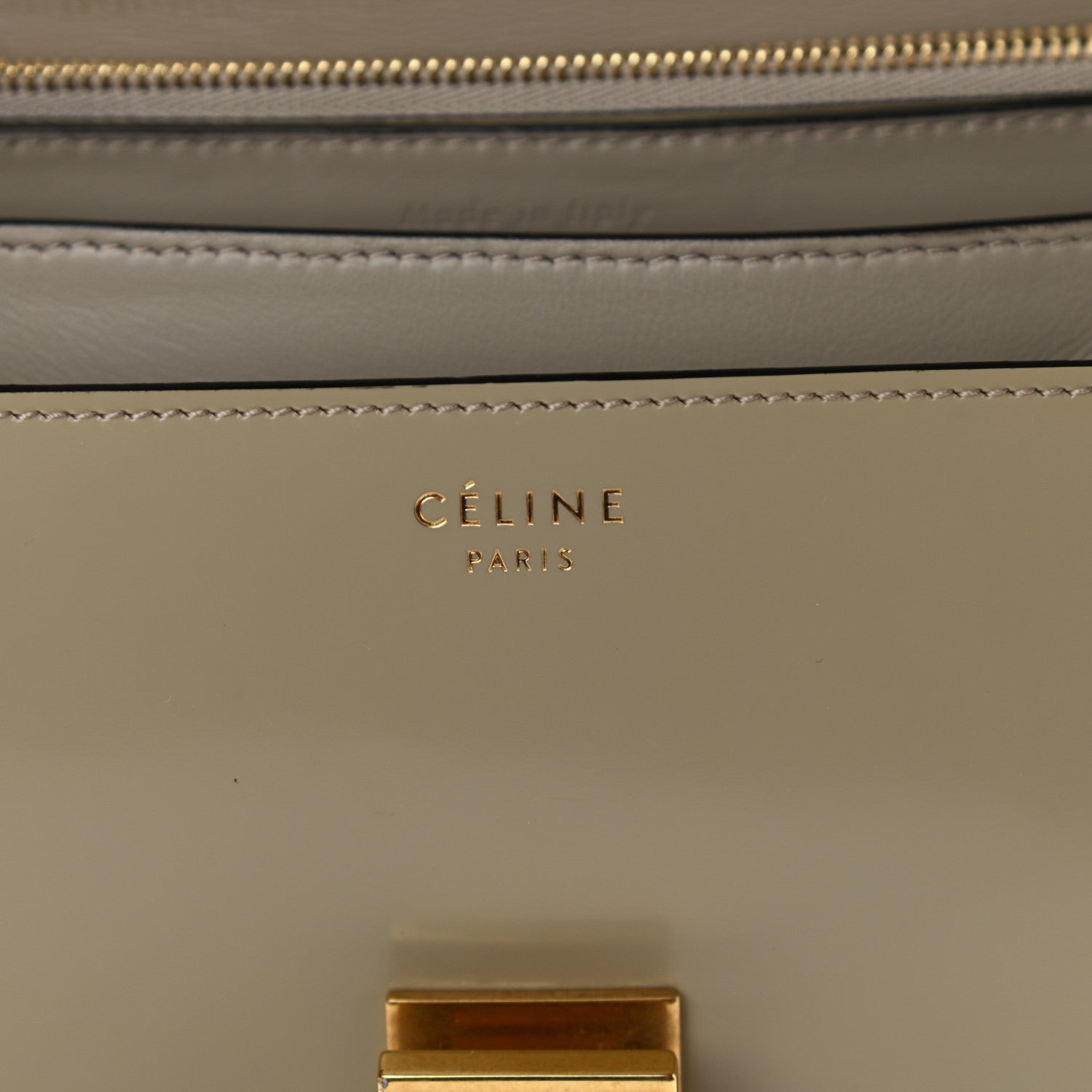Celine Spazzolato Calfskin Medium Classic Box Flap Bag Quartz 6 of 14