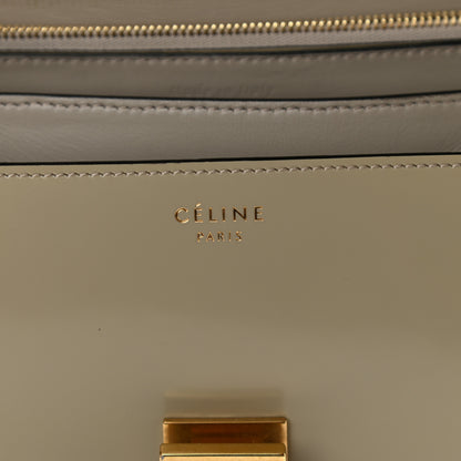 Celine Spazzolato Calfskin Medium Classic Box Flap Bag Quartz 6 of 14