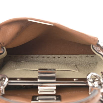 Fendi Cuoio Romano Selleria Bi-Color Mini Peekaboo Iconic Satchel Mou Milk 6 of 14