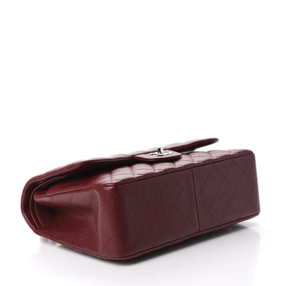 Chanel Caviar Quilted Jumbo Double Flap Dark Red 4 of 10