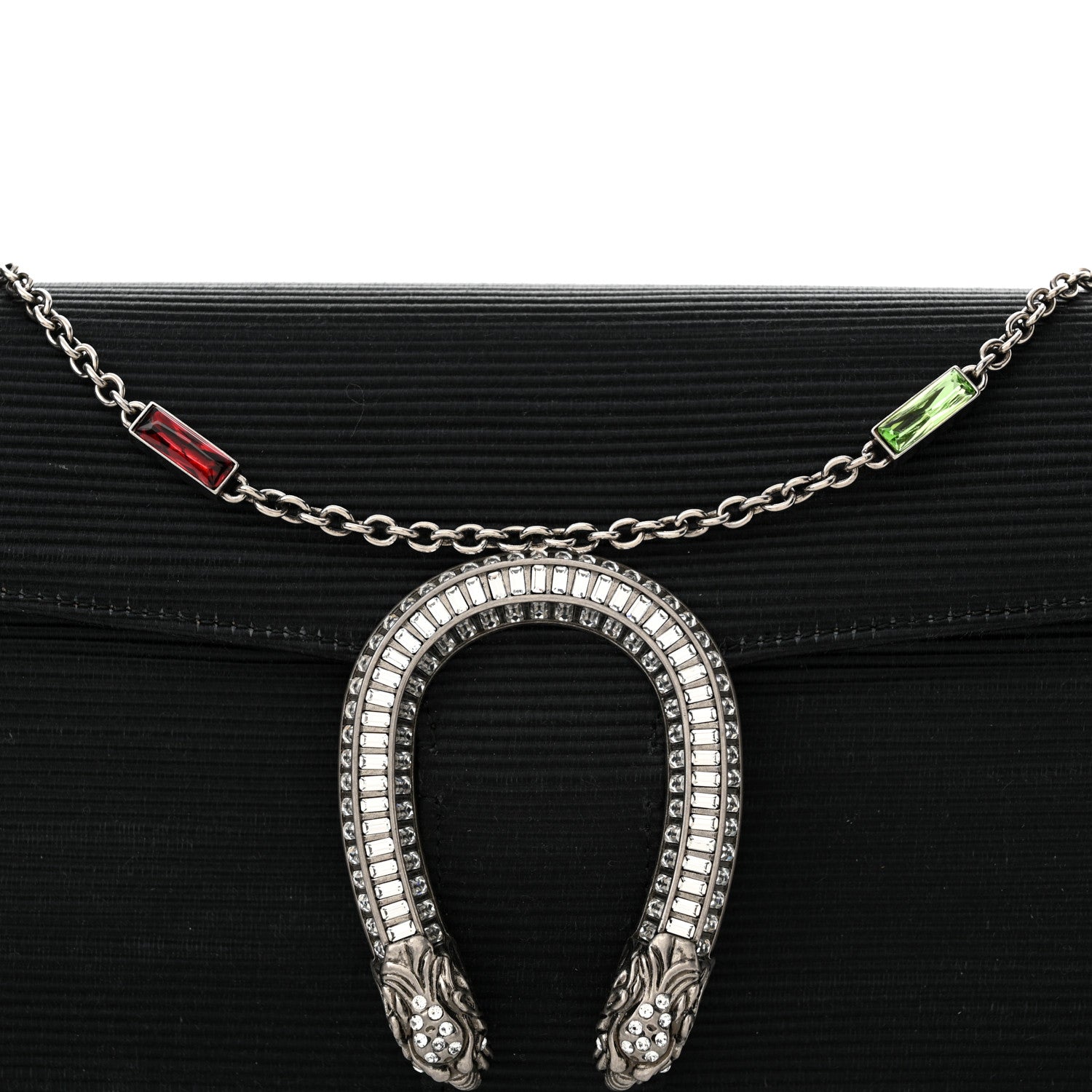 Gucci Grosgrain Satin Small Dionysus Shoulder Bag Black 7 of 10