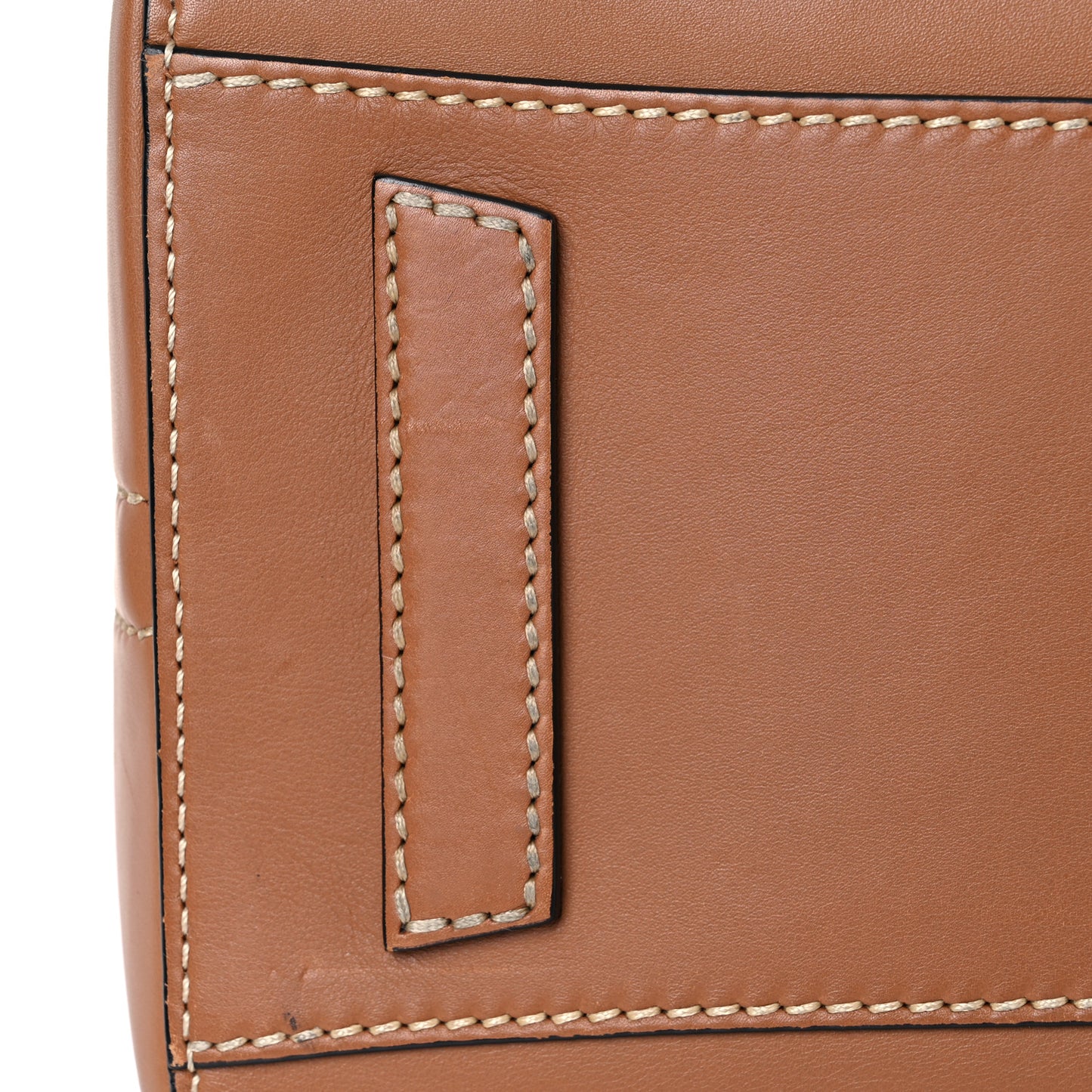 Calfskin Contrast Topstitch Medium Antigona Cognac