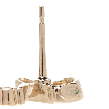 Chanel Metal Crystal Coco Script CC Climber Earrings Gold 3 of 5