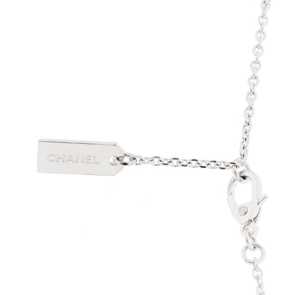 Chanel 18K White Gold Diamond Eternal No 5 Drop Necklace 4 of 6