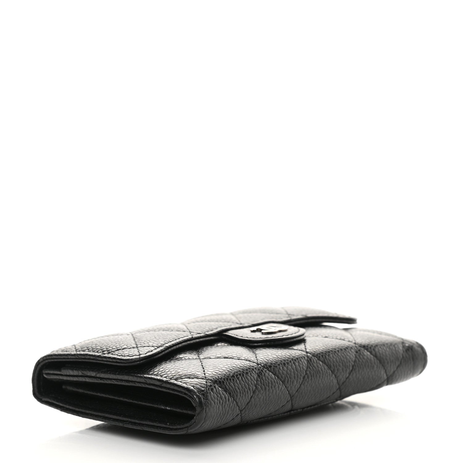 Chanel Caviar Quilted Small Flap Wallet Black 4 of 10
