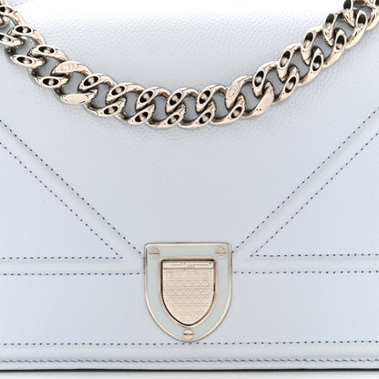 Christian Dior Grained Calfskin Small Diorama Flap Bag Sky Light 8 of 10