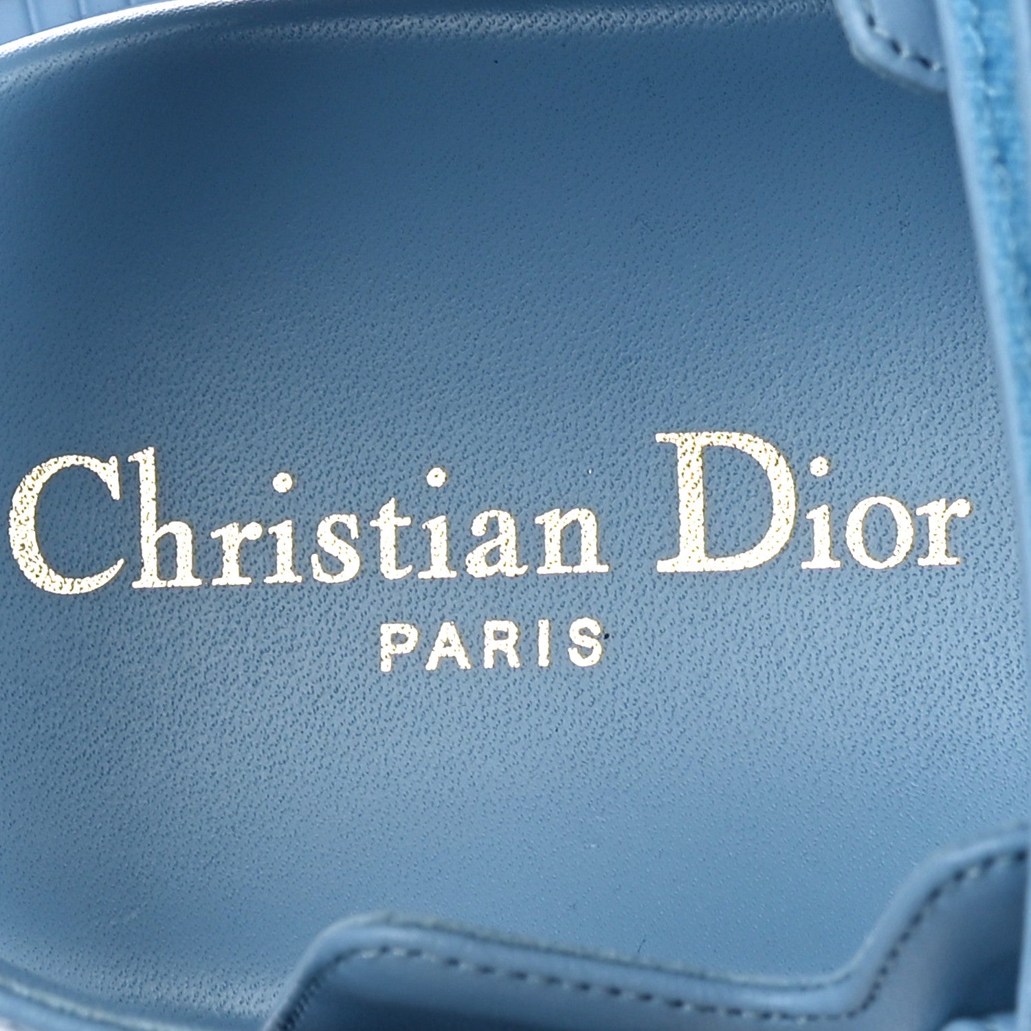 Christian Dior Lambskin Dioract 10mm Sandals 36 Cornflower 8 of 8