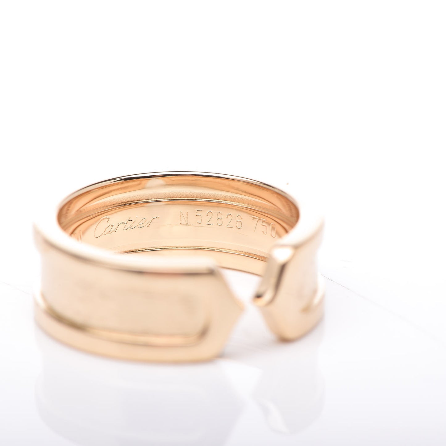 18K Yellow Gold 6.5mm C De Ring 47 4