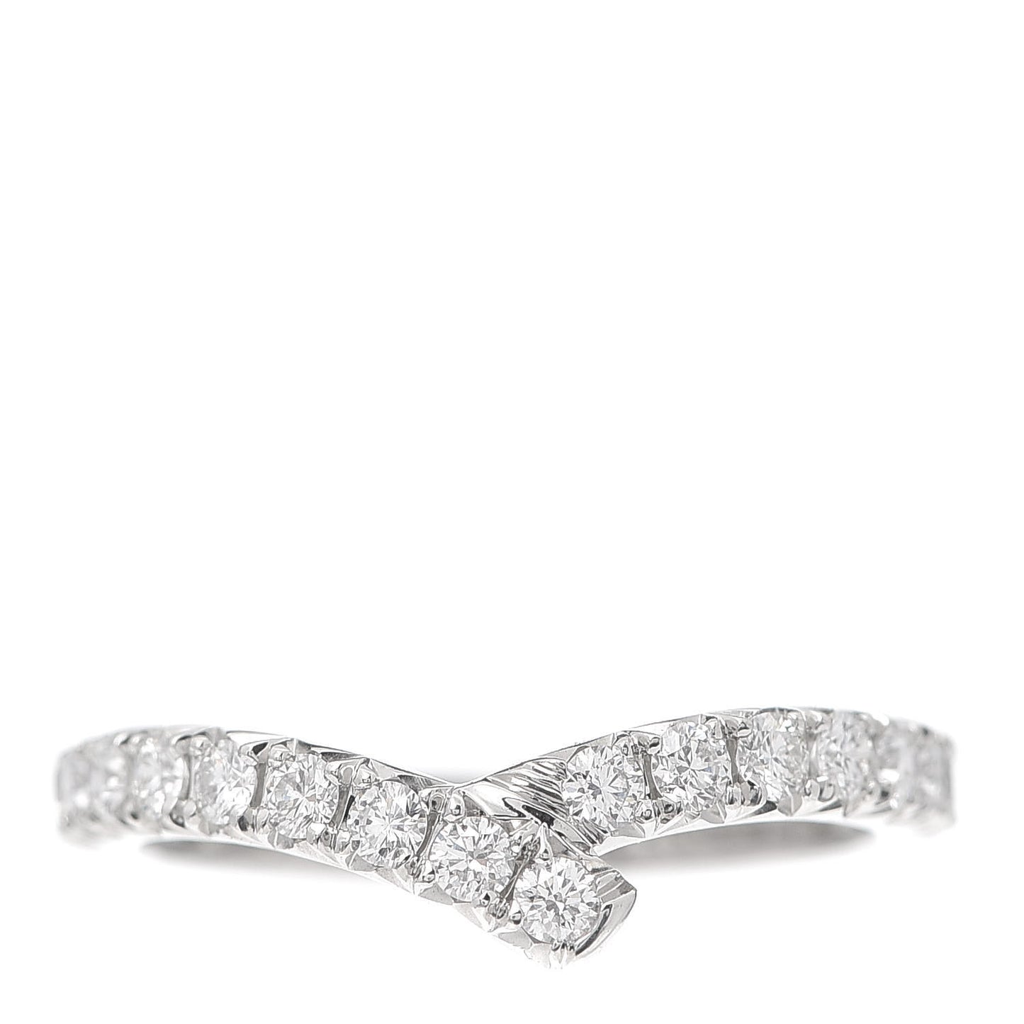 Platinum Diamond Ribbon Wedding Band Ring 50 5.25