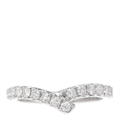 Harry Winston Platinum Diamond Ribbon Wedding Band Ring 50 5.25 1 of 9