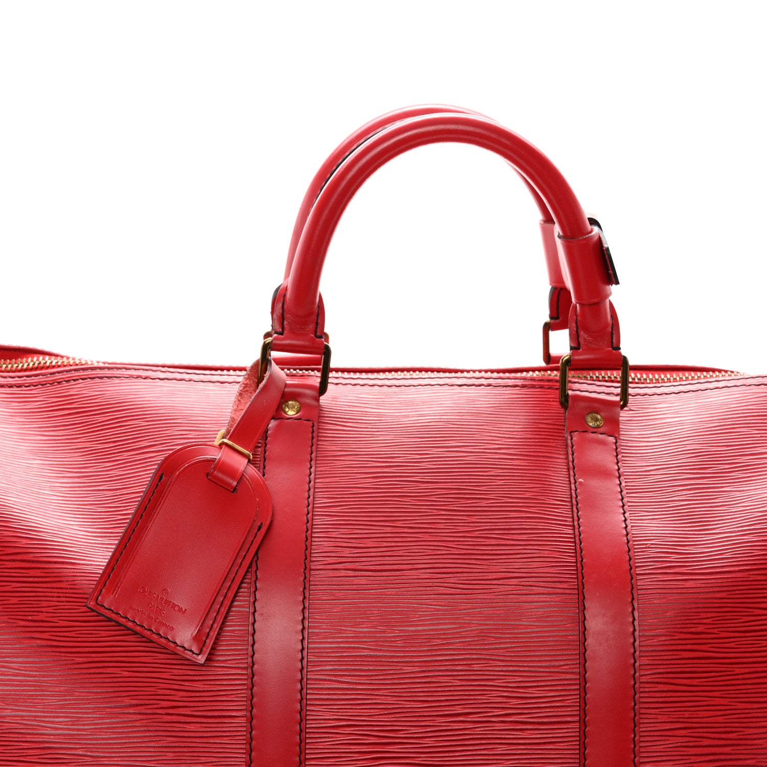 Louis Vuitton Epi Keepall 50 Castillan Red 8 of 12