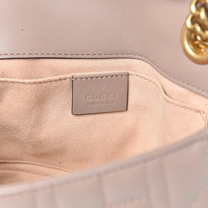 Gucci Calfskin Matelasse Studded Mini Pearly GG Marmont Shoulder Bag Porcelain Rose 6 of 12