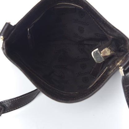 Gucci Guccissima Small Flat Messenger Bag Dark Brown 5 of 12