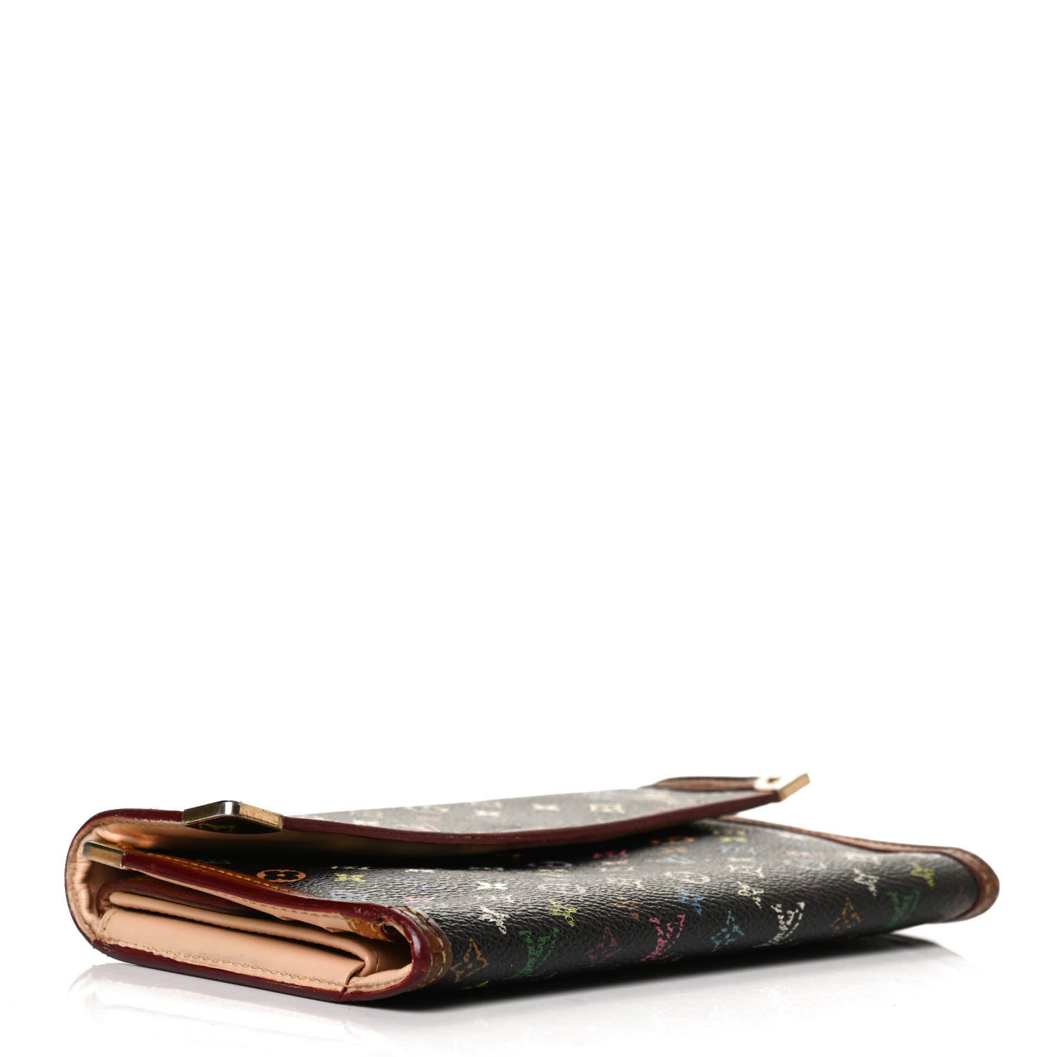 Louis Vuitton Monogram Multicolor Porte Tresor International Wallet Black 4 of 12