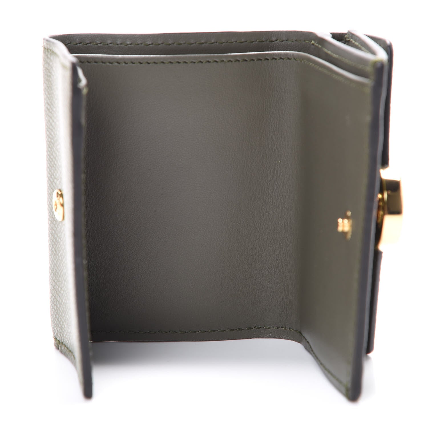 Fendi Vitello Cruise F is Fendi Micro Tri-Fold Envelope Wallet Asparago 4 of 7