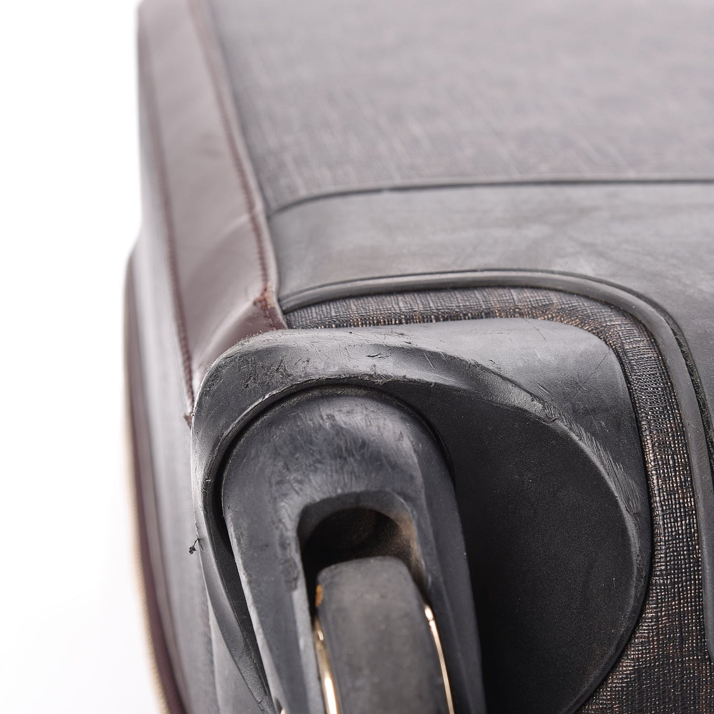 GG Supreme Monogram Four Wheel Carry On Suitcase Dark Brown