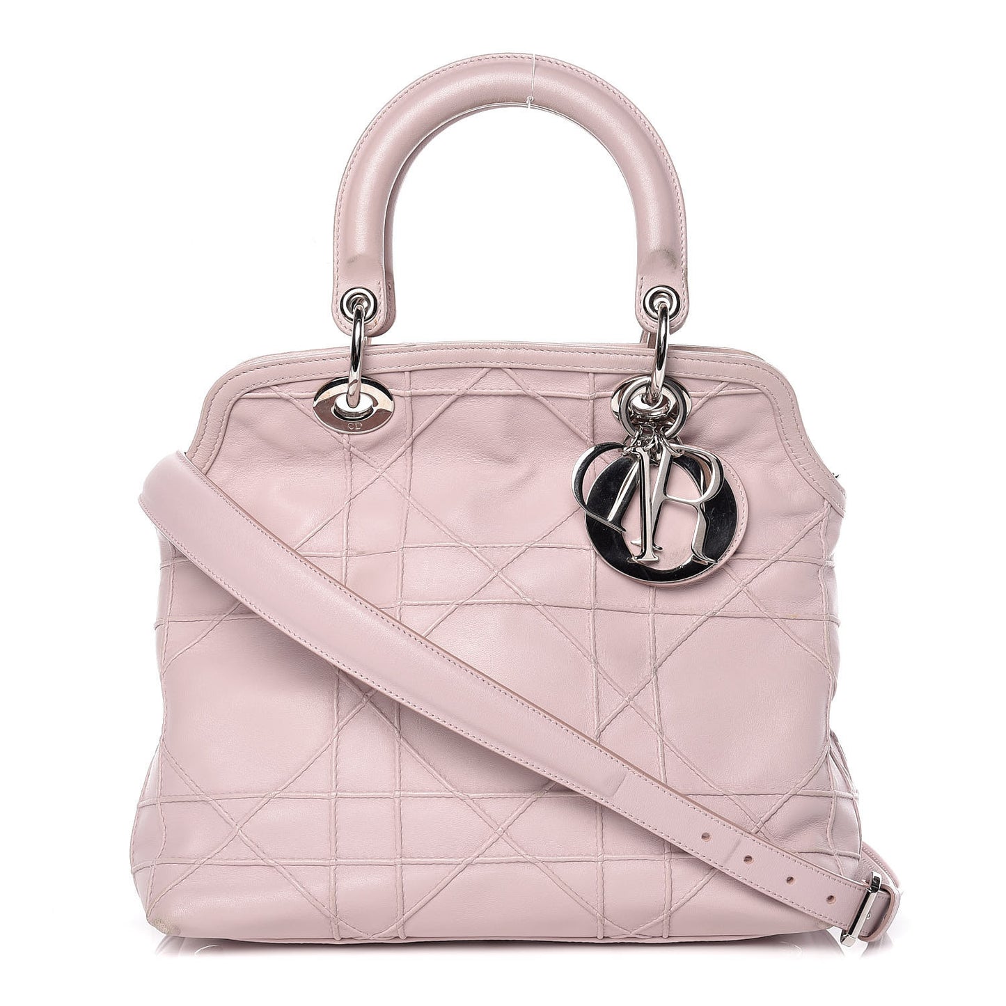 Lambskin Cannage Medium Granville Tote Pink