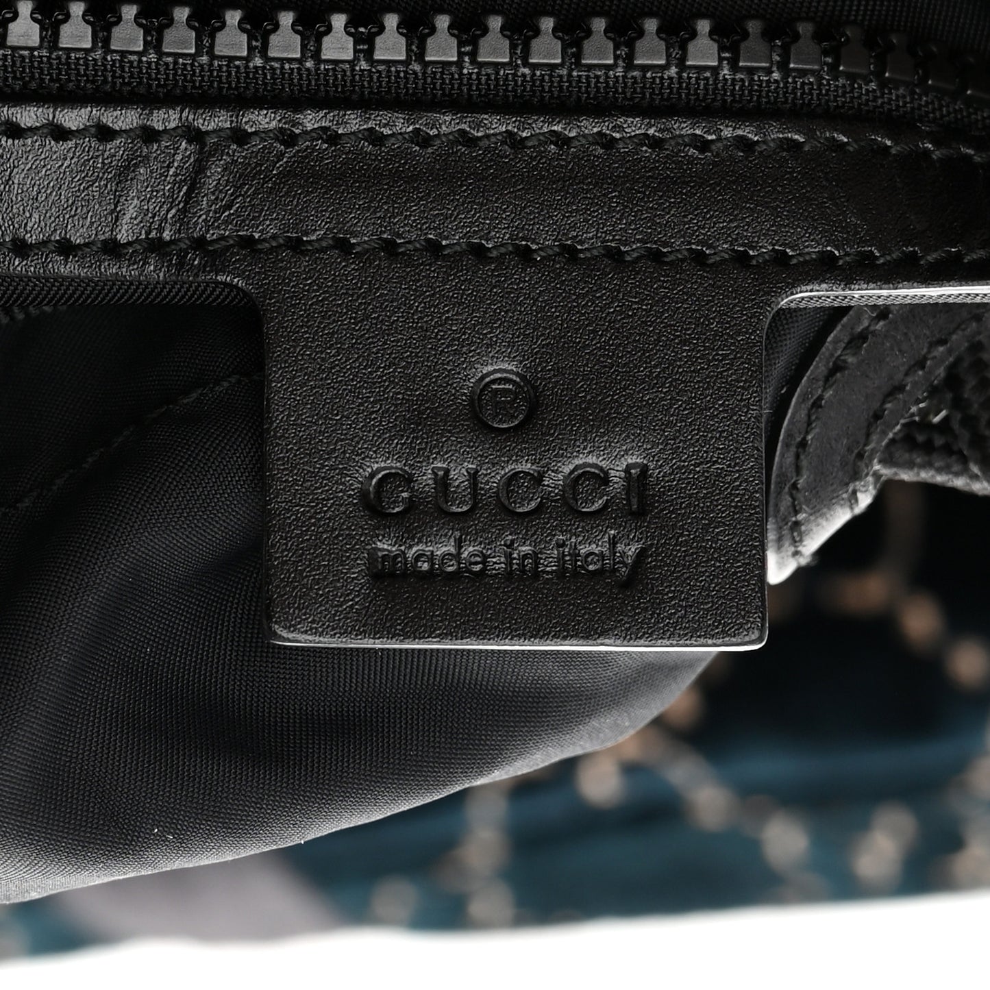 Velvet GG Monogram Web Medium Double Buckle Backpack Blue Beige Black
