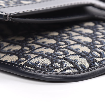 Christian Dior Oblique Fold Over Clutch Blue 8 of 9