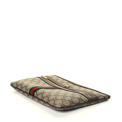 Gucci GG Supreme Monogram Large Ophidia Pouch Clutch Brown 5 of 9