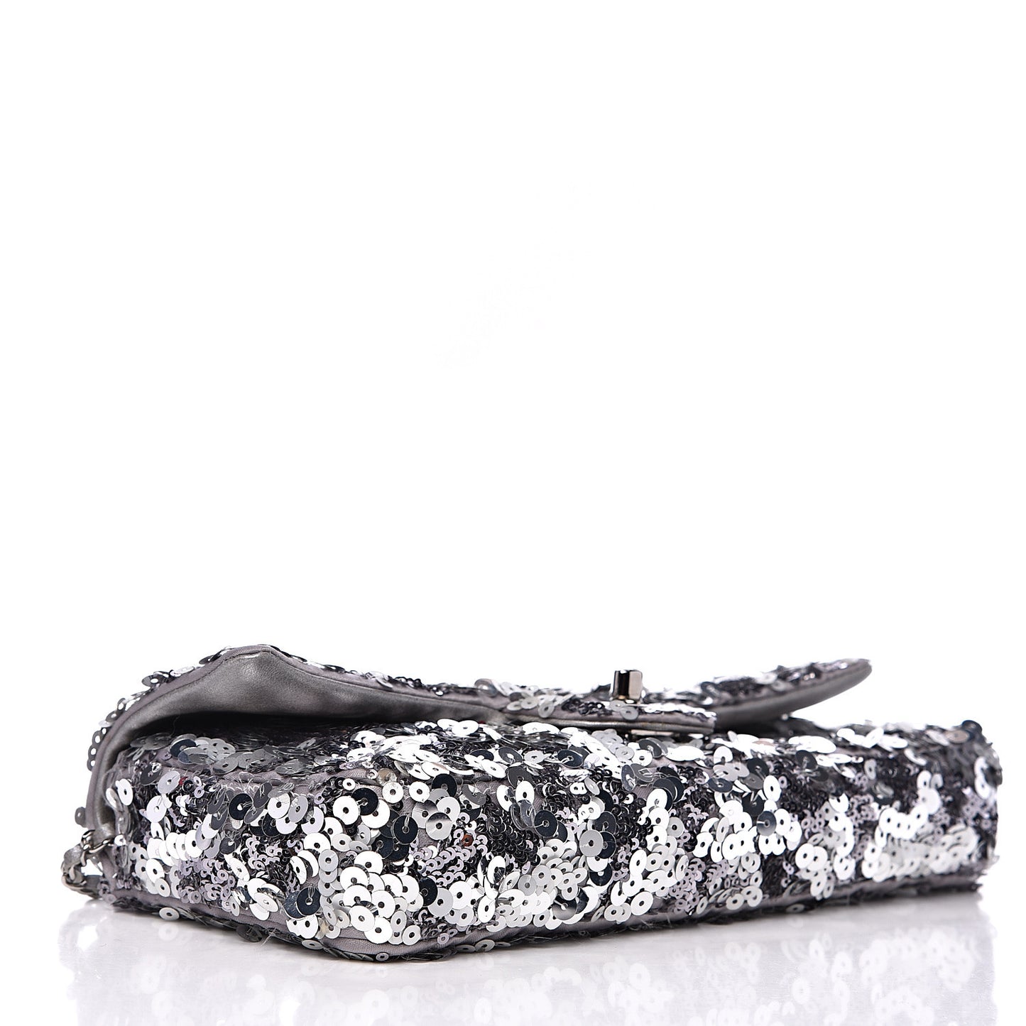 Sequin Medium Single Flap Silver