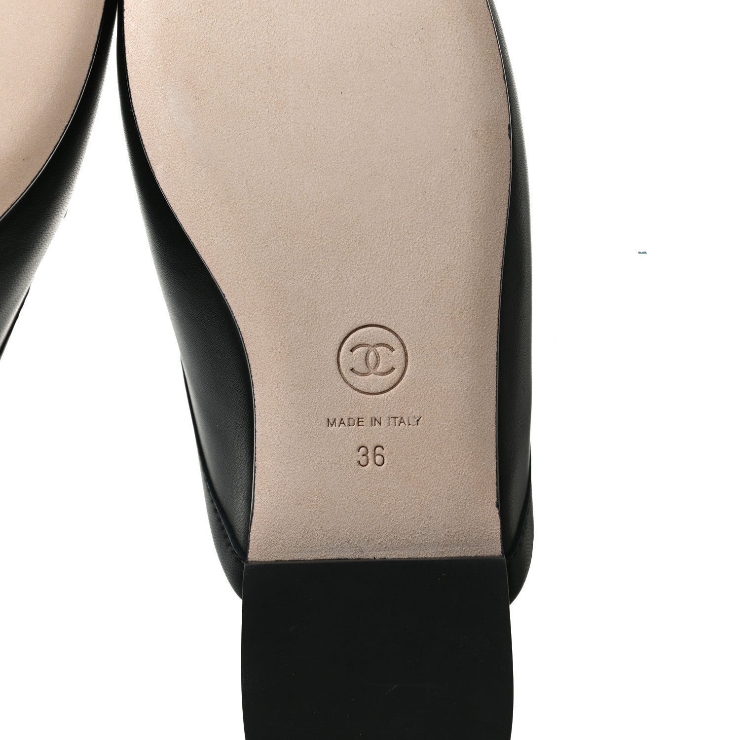 Chanel Lambskin Pearl CC Mules 36 Black 8 of 11