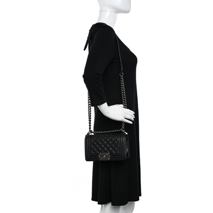 Chanel Calfskin Quilted Small Boy Flap Black 2 of 15